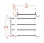 Glora Mild Steel Towel Rail - Chrome