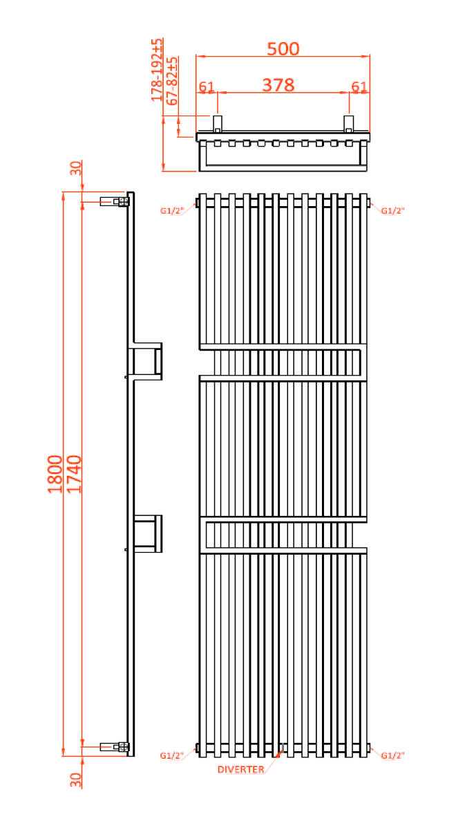 Grande Mild Steel Towel Rail