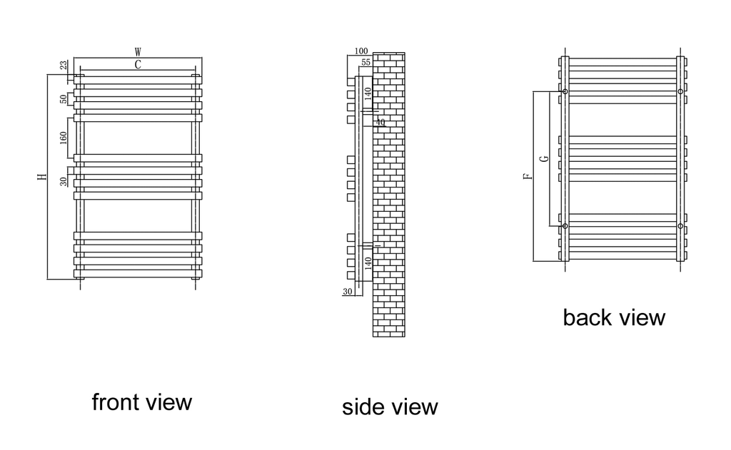 Kale Mild Steel Towel Rail