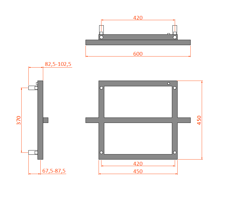 Lago 1 Mild Steel Towel Rail