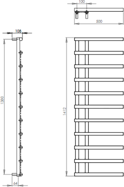 Matera Mild Steel Towel Rail