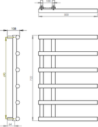 Matera Mild Steel Towel Rail