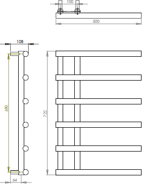 Matera Mild Steel Towel Rail