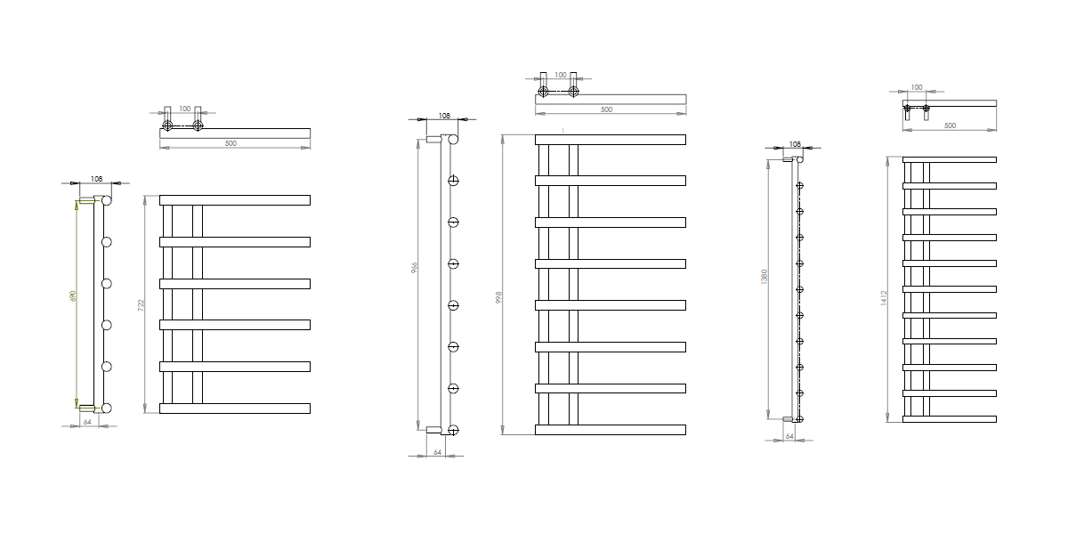 Matera Mild Steel Towel Rail