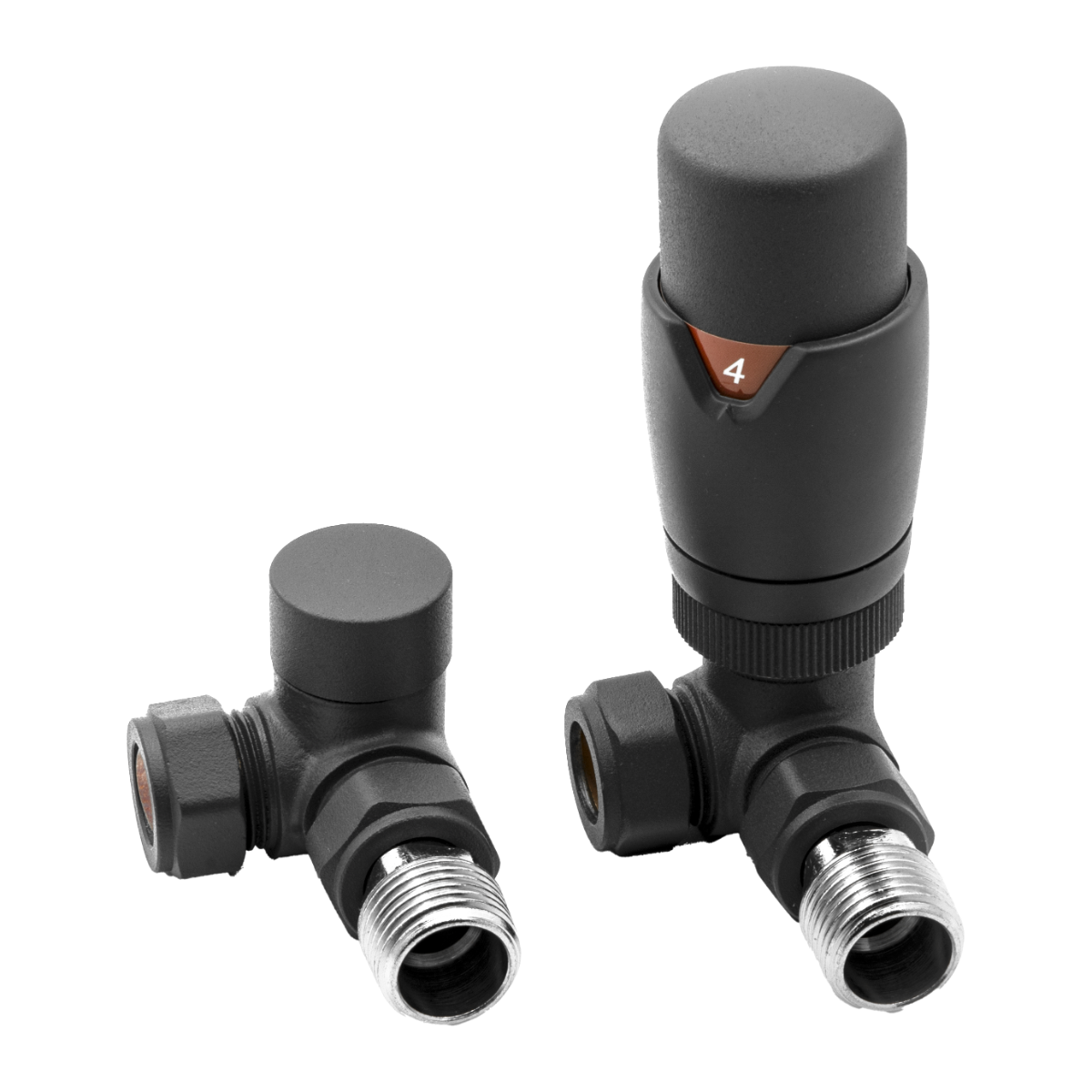 Modal TRV Corner Radiator Valves - Anthracite