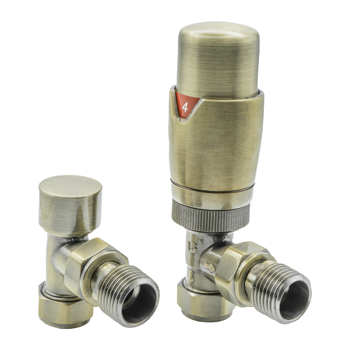Modal TRV Angled Radiator Valves - Bronze