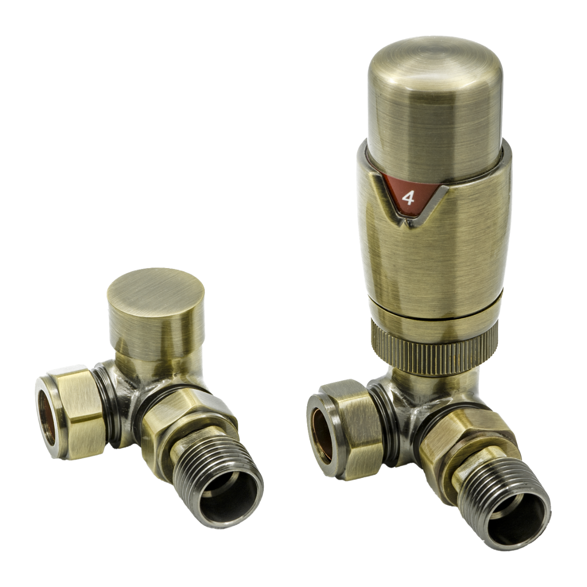 Modal TRV Corner Radiator Valves - Bronze