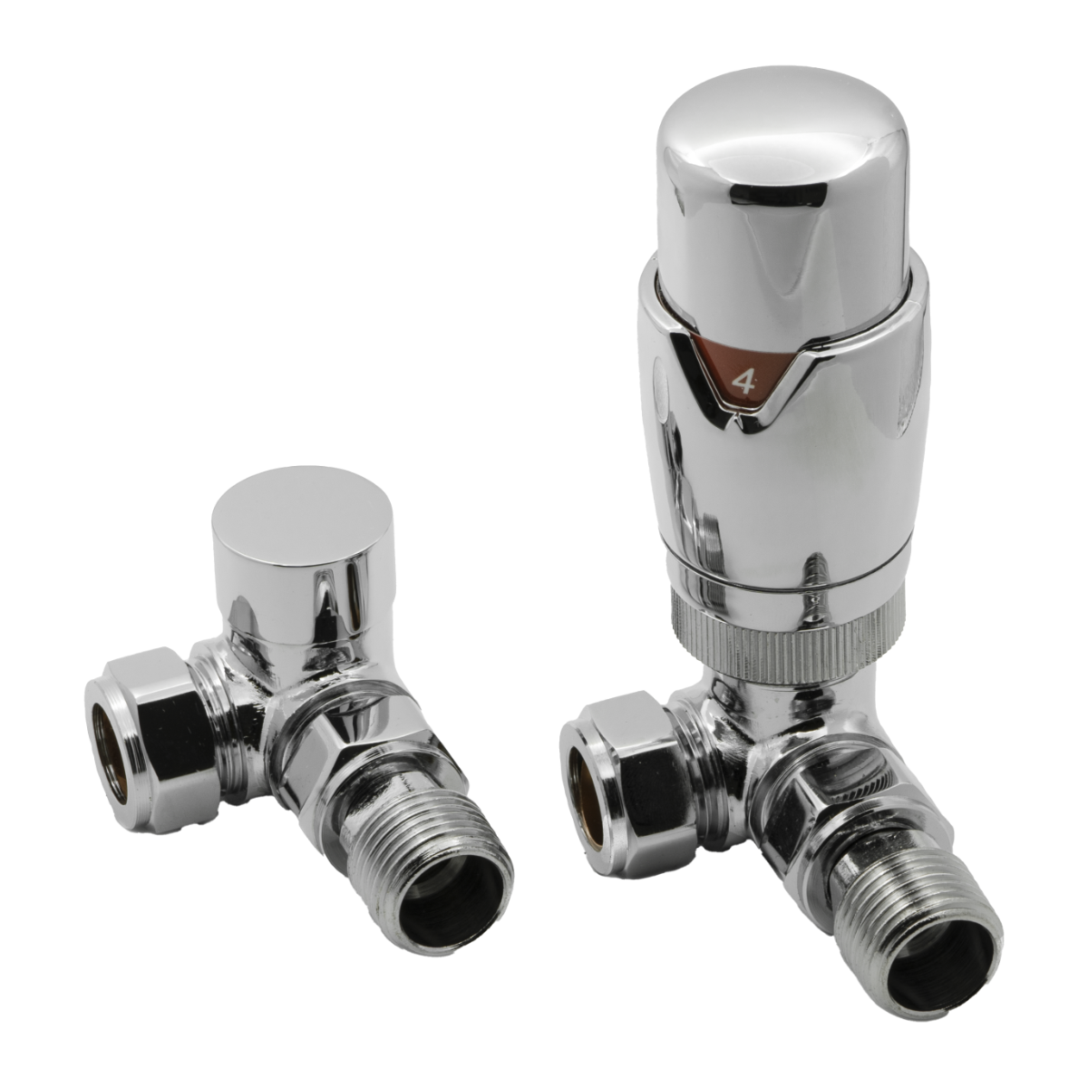 Modal TRV Corner Radiator Valves - Chrome