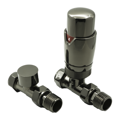 Modal TRV Straight Radiator Valves - Bronze
