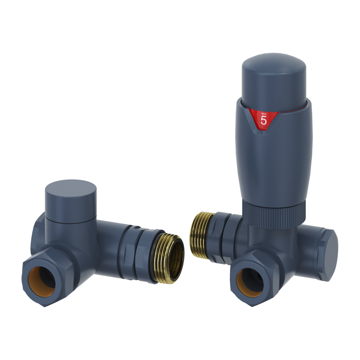 Modal TRV Dual Fuel Corner Radiator Valves - Anthracite