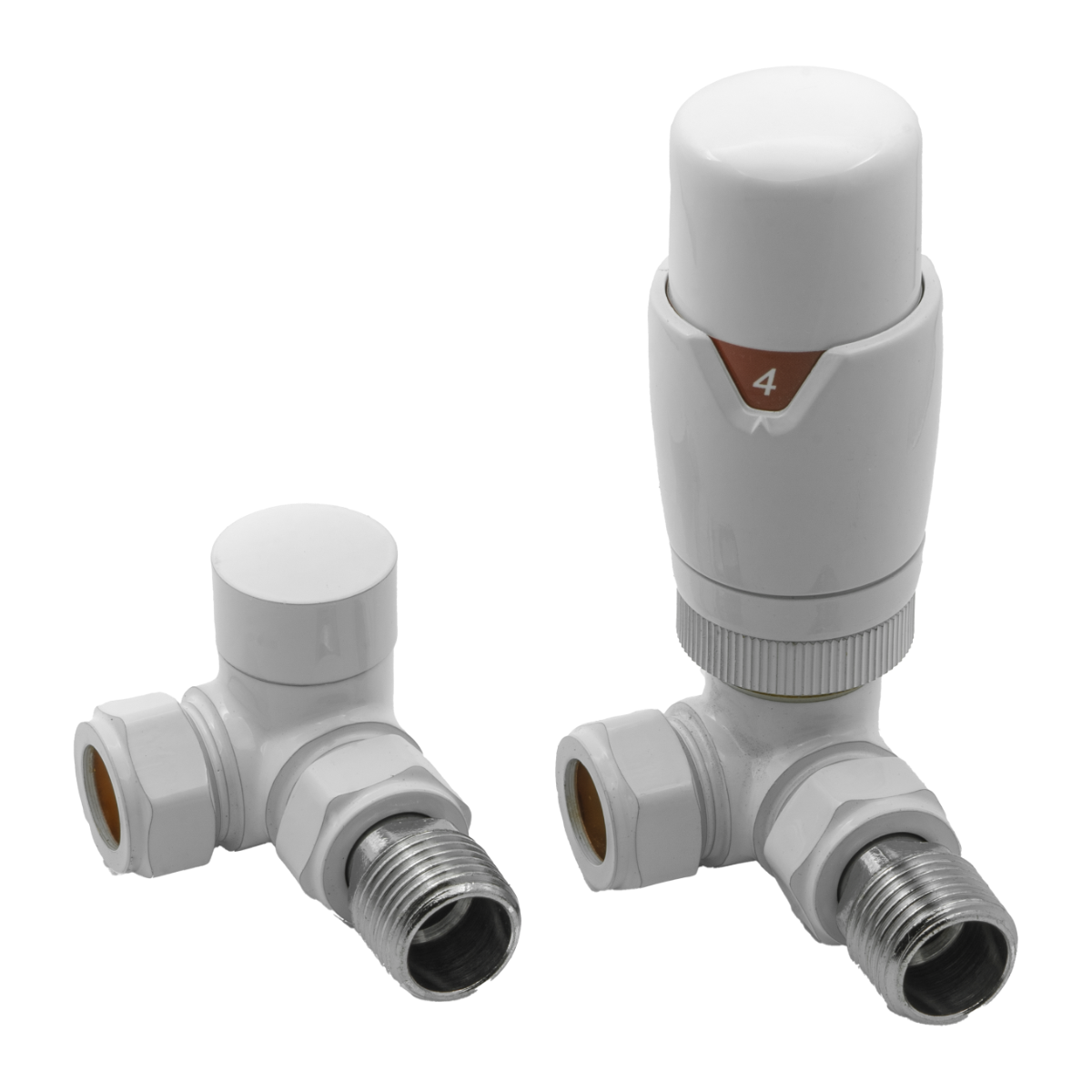 Modal TRV Corner Radiator Valves - White