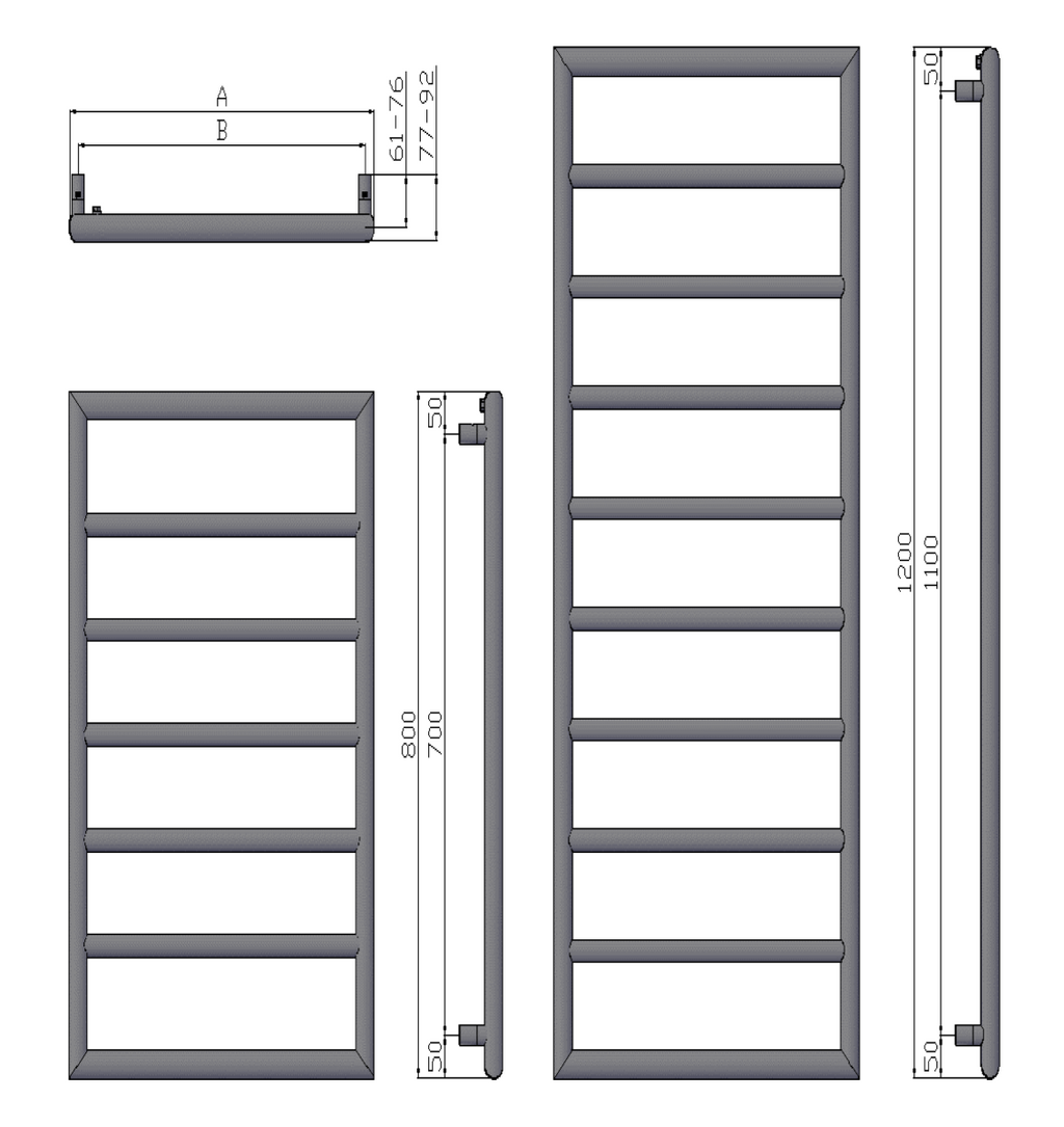 Nardo Mild Steel Towel Rail