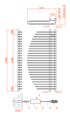 Nola Mild Steel Towel Rail
