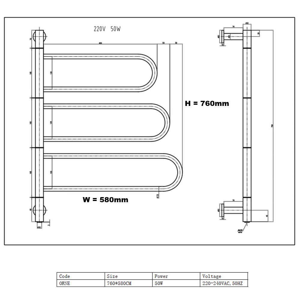 Orne Dry Electric Radiator