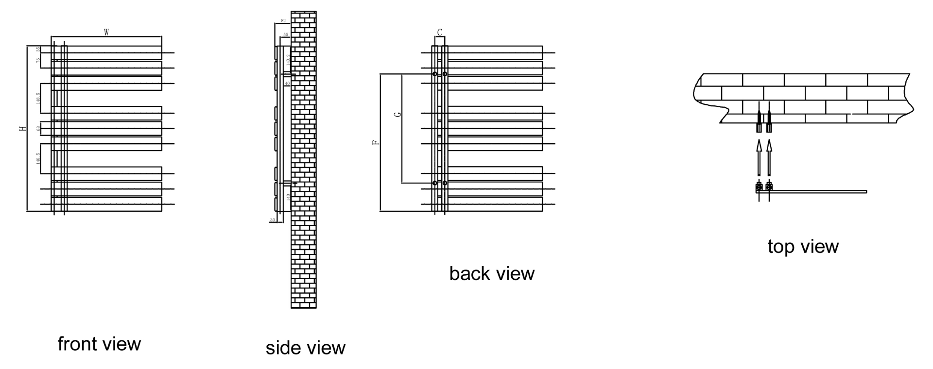 Pettino Mild Steel Towel Rail