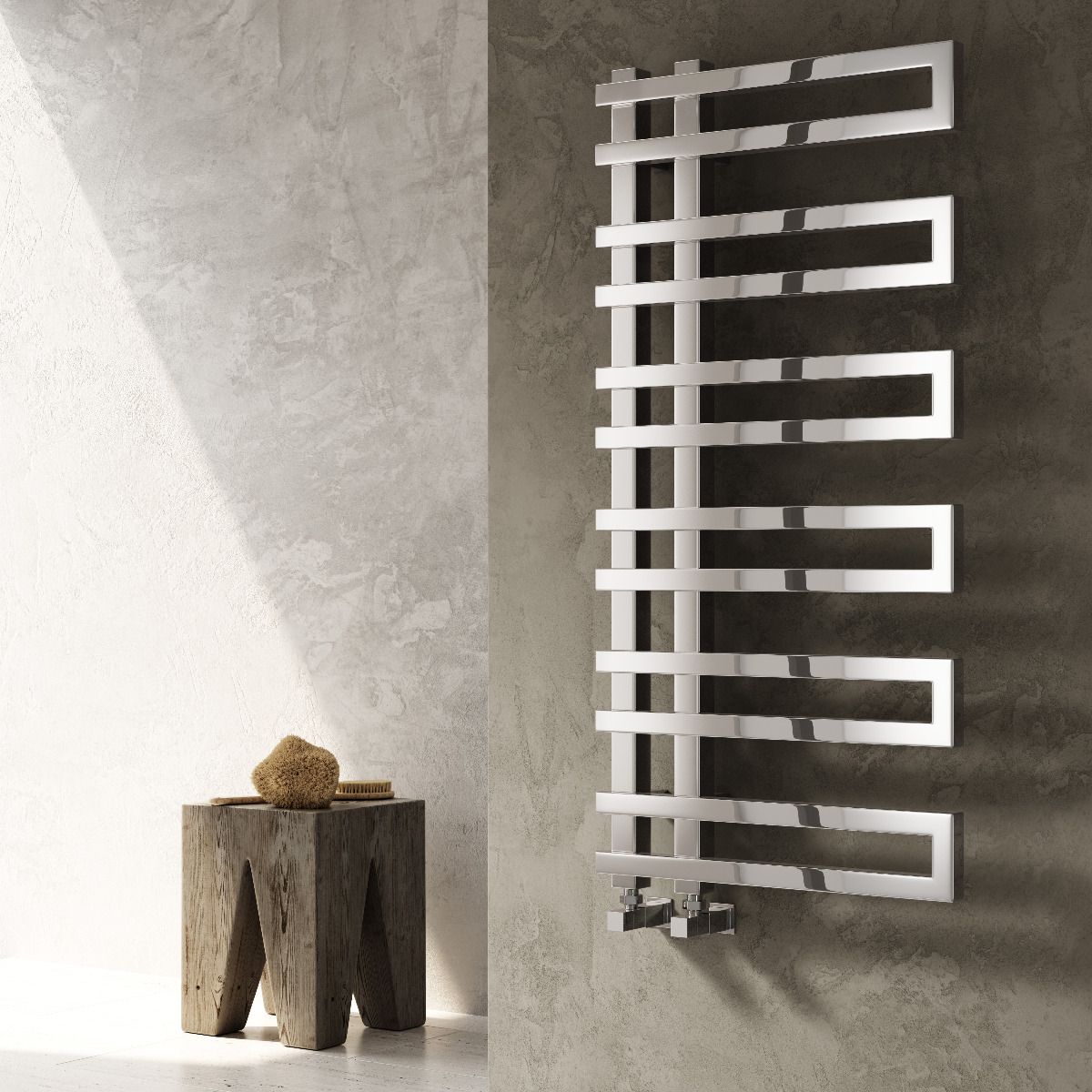 Pietra Mild Steel Towel Rail - Chrome