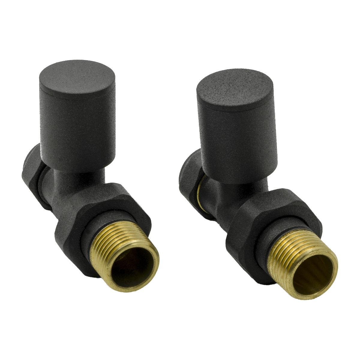 Portland Straight Radiator Valves - Anthracite
