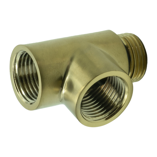 Reina T-Piece (Dual Fuel) - Brushed Brass