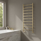 Serena Mild Steel Towel Rail - Brushed Brass