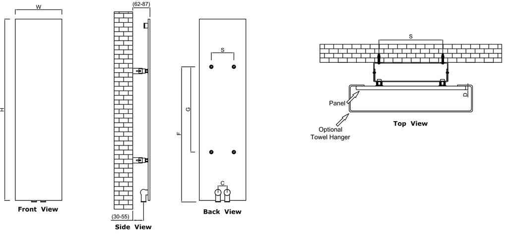 Slimline Vertical Mild Steel Radiator