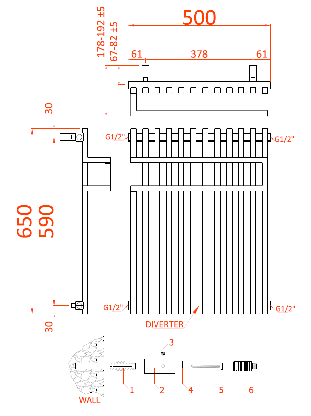 Sori Mild Steel Towel Rail