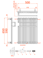 Sori Mild Steel Towel Rail
