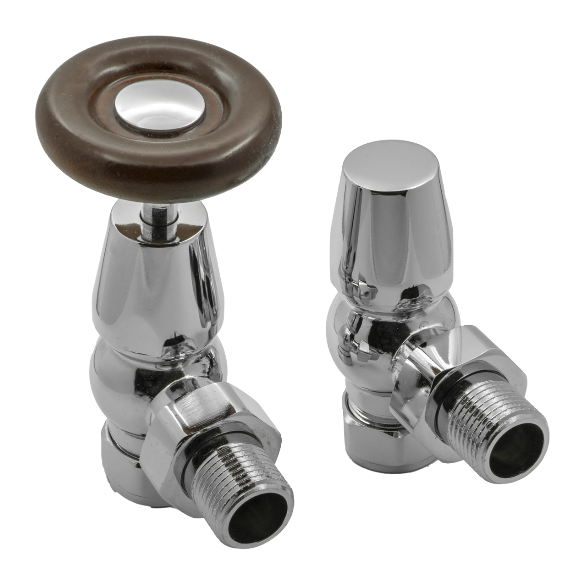 Surrey Angled Radiator Valves - Chrome