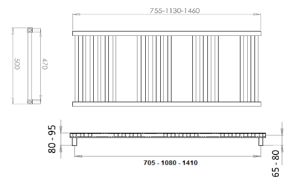 Vasto Mild Steel Towel Rail