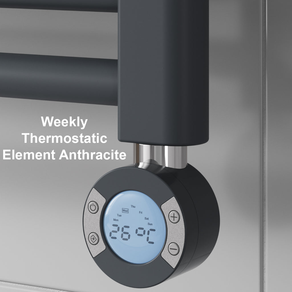 Capo Anthracite Flat Electric Radiator