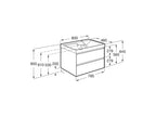 Roca Ona Unik 800mm Two Drawer Vanity Unit & Basin – Left or Right Hand