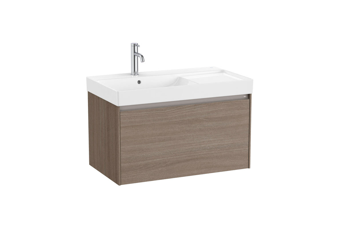 Roca Ona 800mm Wall-Hung Vanity Unit with One Drawer & Basin – Left or Right Hand