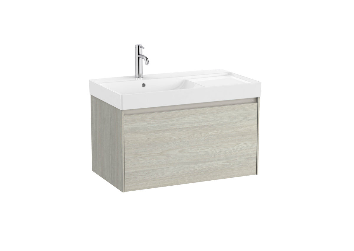 Roca Ona 800mm Wall-Hung Vanity Unit with One Drawer & Basin – Left or Right Hand