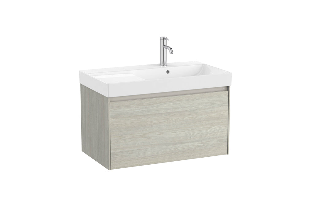Roca Ona 800mm Wall-Hung Vanity Unit with One Drawer & Basin – Left or Right Hand