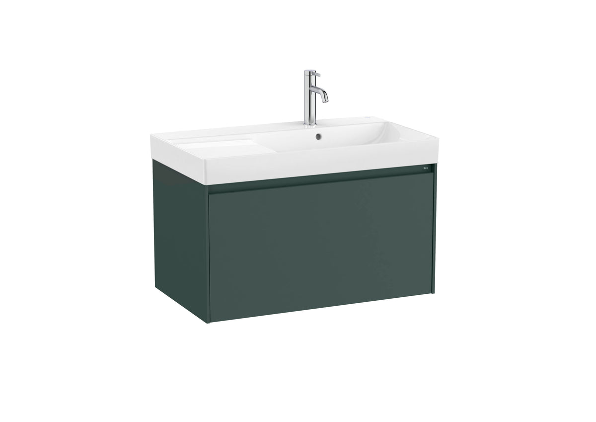 Roca Ona 800mm Wall-Hung Vanity Unit with One Drawer & Basin – Left or Right Hand