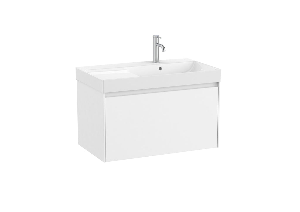 Roca Ona 800mm Wall-Hung Vanity Unit with One Drawer & Basin – Left or Right Hand