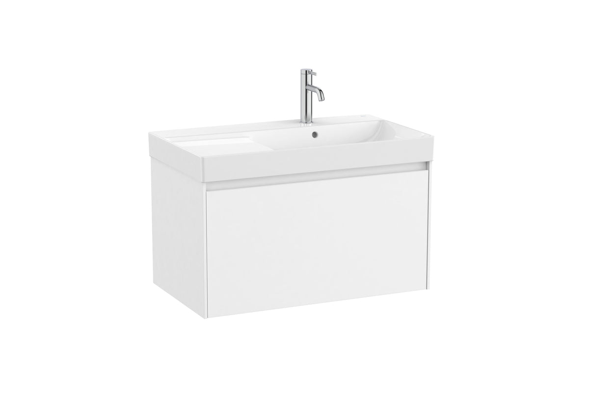 Roca Ona 800mm Wall-Hung Vanity Unit with One Drawer & Basin – Left or Right Hand