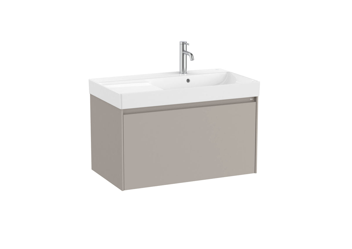 Roca Ona 800mm Wall-Hung Vanity Unit with One Drawer & Basin – Left or Right Hand