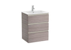 Roca The Gap 550mm Wall-Hung 3 Drawer Vanity Unit with Basin & Waste
