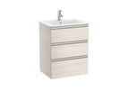 Roca The Gap 550mm Wall-Hung 3 Drawer Vanity Unit with Basin & Waste