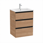 Roca The Gap 550mm Wall-Hung 3 Drawer Vanity Unit with Basin & Waste