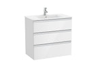 Roca The Gap 800mm Wall-Hung 3 Drawer Vanity Unit with Basin & Waste