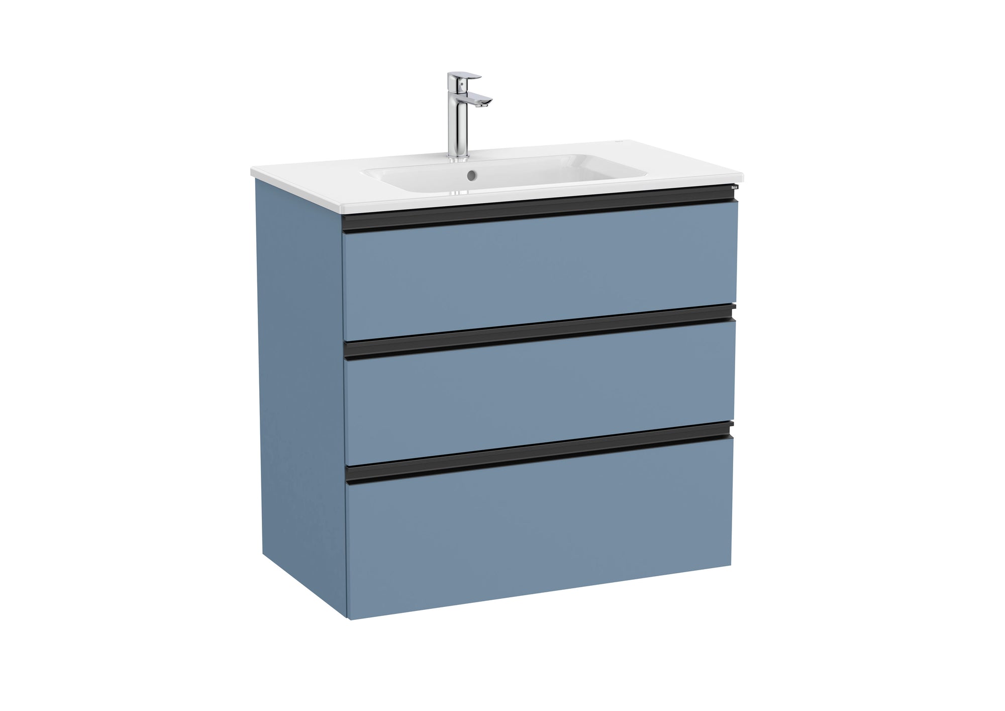 Roca The Gap 800mm Wall-Hung 3 Drawer Vanity Unit with Basin & Waste