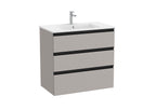 Roca The Gap 800mm Wall-Hung 3 Drawer Vanity Unit with Basin & Waste