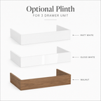 Roca The Gap 550mm Wall-Hung 3 Drawer Vanity Unit with Basin & Waste