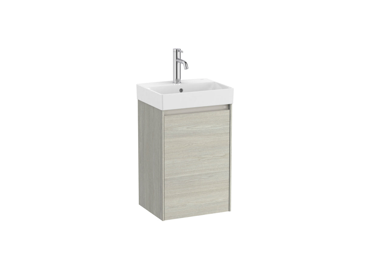 Roca Ona 400mm Compact Wall-Hung Vanity Unit with One Door & Basin