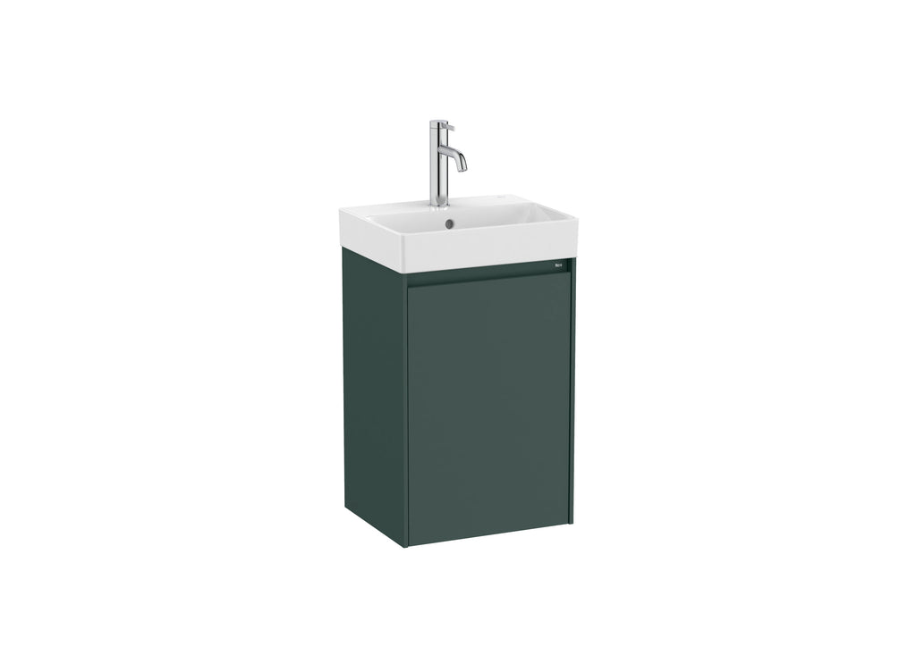 Roca Ona 400mm Compact Wall-Hung Vanity Unit with One Door & Basin