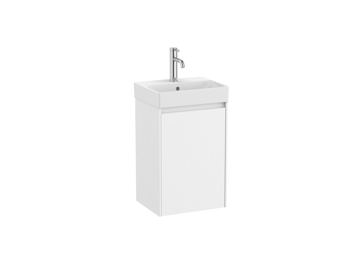 Roca Ona 400mm Compact Wall-Hung Vanity Unit with One Door & Basin