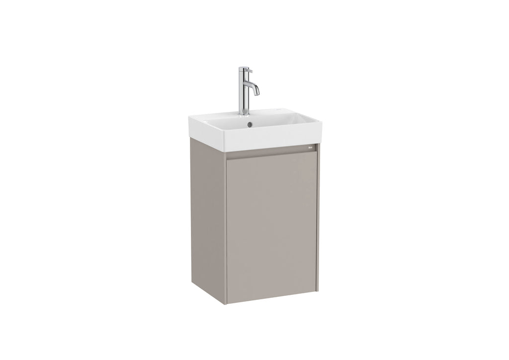 Roca Ona 400mm Compact Wall-Hung Vanity Unit with One Door & Basin