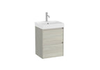Roca Ona 450mm Compact Wall-Hung Vanity Unit with Two Drawers & Basin