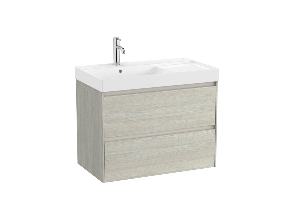Roca Ona Unik 800mm Two Drawer Vanity Unit & Basin – Left or Right Hand
